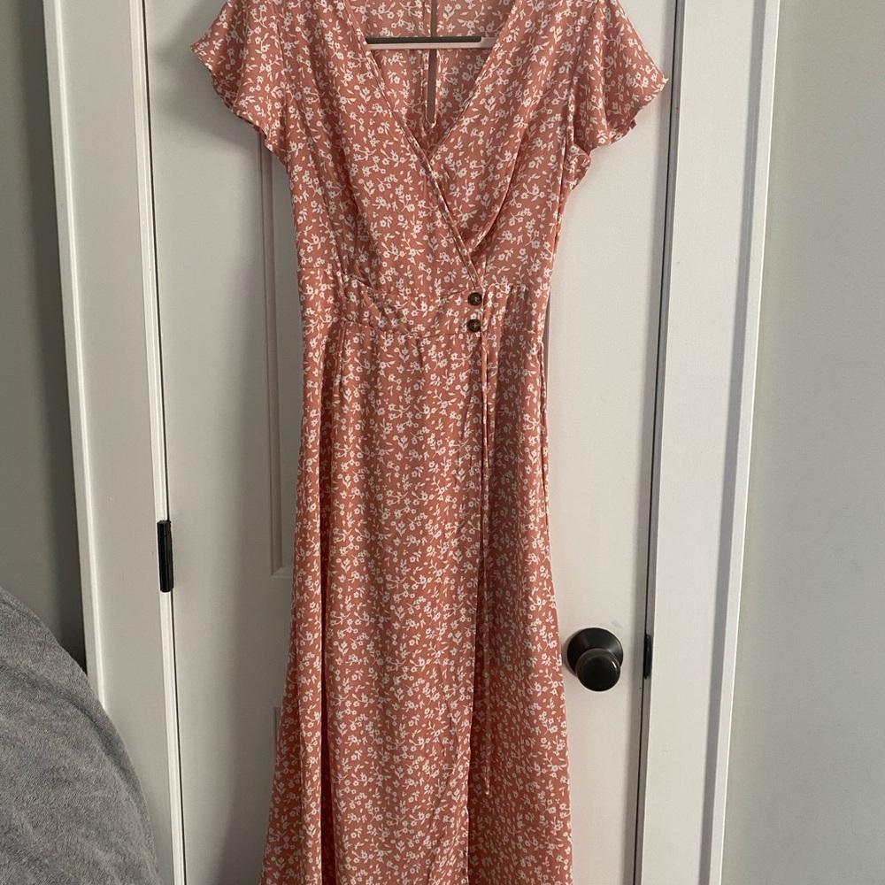 Sienna Sky Pink Floral Wrap Dress